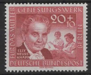 1957 Elly Heuss-Knapp. 20+10pfg