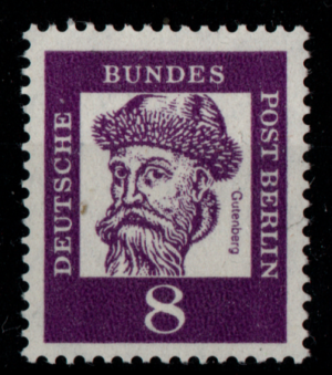 Famous Germans. Gutenberg