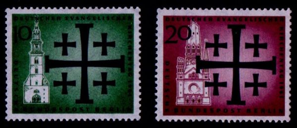 West Berlin. 1961. Evangelical Church Day. B210-211. Full set. MNH