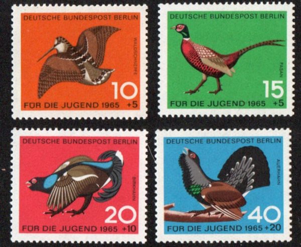 West Berlin. 1965. Youth Welfare - Birds. B261-264. Full set. MNH