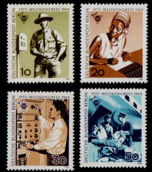 West Berlin. 1969. The 20th International Post-,Telegraph- and Telephonepersonel Congressy. B333-336. Full set. MNH