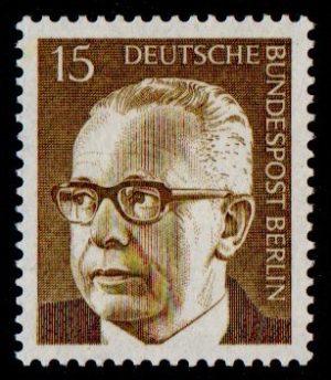 1970. Federal President Gustav Heinemann. 15 pfg