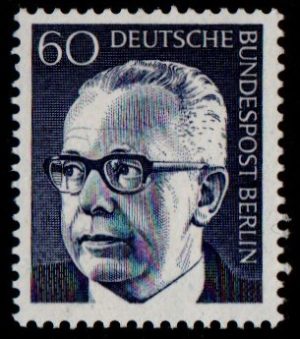 1970. Federal President Gustav Heinemann. 60 pfg.