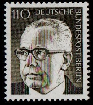 West Berlin. 1970. Federal President Gustav Heinemann. 110 pfg. B364. MNH