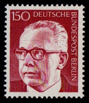 1970. Federal President Gustav Heinemann. 150 pfg