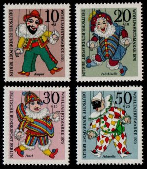 West Berlin. 1970.Charity Stamps. Puppets. B374-377. Full set. MNH