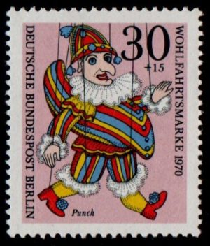 1970. Charity Stamps. Puppets. Punch. 30 + 15 pfg