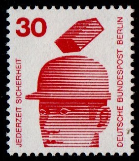 West Berlin. 1971. Accidents prevention. 30 pfg. B400. MNH