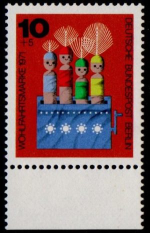 1971. Charity Stamps. Wooden toys. Dancing men