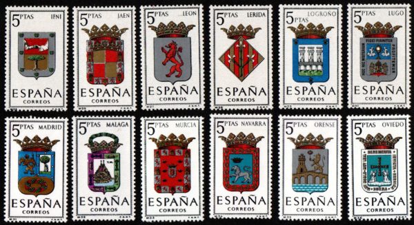 Spain. 1964. Arms of Provincial Capitals