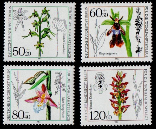 West Berlin. 1984. Charity Stamps - Orchids