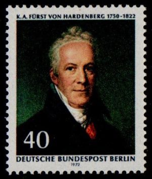 1972. The 150th Anniversary of the Death of Karl August Fürst von Hardenberg