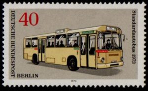 1973. Means of Transportation in Berlin. "Standard" bus, 1973