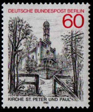 West Berlin. 1982. Views of Berlin. 4th series. Sts Peter and Paul Church