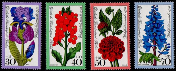 West Berlin. 1976. 1976 Charity Stamps - Flowers. B508-511. Full set. MNH