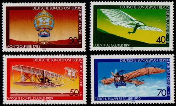 West Berlin. 1978. Youth Welfare - Aviation. B547-550. Full set. MNH