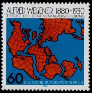 West Berlin. 1980. The 100th Anniversary of the Birth of Alfred Wegener