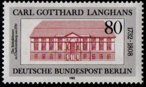 West Berlin. 1982. The 250th Anniversary of the Birth of Carl G. Langhans