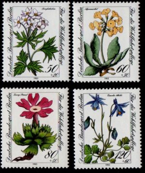 West Berlin. 1983. Charity Stamps - Endangered Alpine Flowers