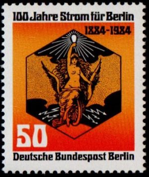 West Berlin. 1984. The 100th Anniversary of Electricity