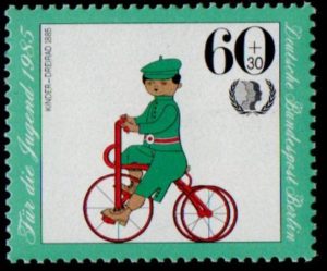 West Berlin. 1985. Youth Welfare - Bicycles. Child's tricycle, 1885