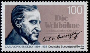 West Berlin. 1989. The 100th Anniversary of the Birth of Carl von Ossietzky