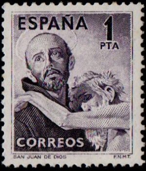 Spain. 1950. The 400th Anniversary of San Juan de Dios.