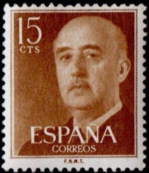 Spain. 1955. Definitive Issue - General Franco. 15 c.