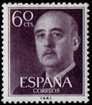 Spain. 1955. Definitive Issue - General Franco. 60 c