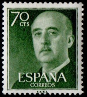 Spain. 1955. Definitive Issue - General Franco. 70 c.