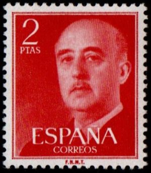 Spain. 1955. Definitive Issue - General Franco. 2 pts.