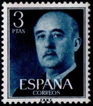 Spain. 1955. Definitive Issue - General Franco. 3 pts.