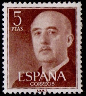 Spain. 1955. Definitive Issue - General Franco. 5 pts.