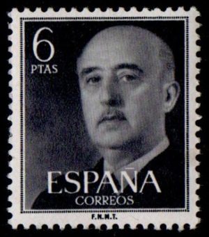 Spain. 1955. Definitive Issue - General Franco. 6 pts.