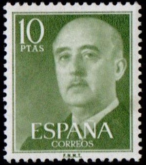 Spain. 1955. Definitive Issue - General Franco. 10 pts.