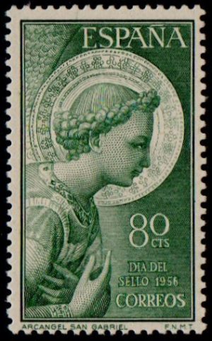 Spain. 1956. Stamp Day. Archangel Gabriel.