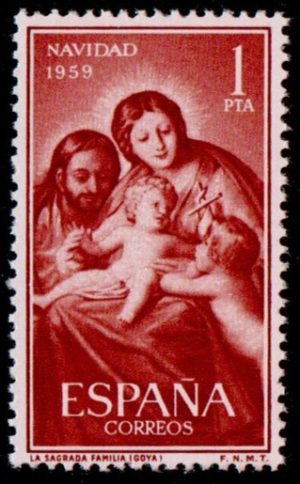 Spain. 1959. Christmas. "The Holy Family" (Goya).