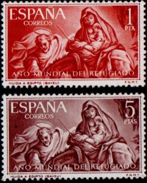 Spain. 1961. World Refugee Year. The Flight to the Egypt (Bayeu)