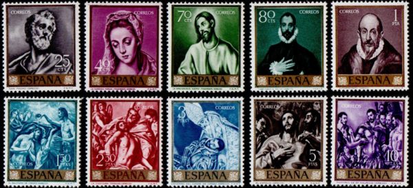 Spain. 1961. Paintings by Dominikos Theotokopulos, El Greco - Stamp Day