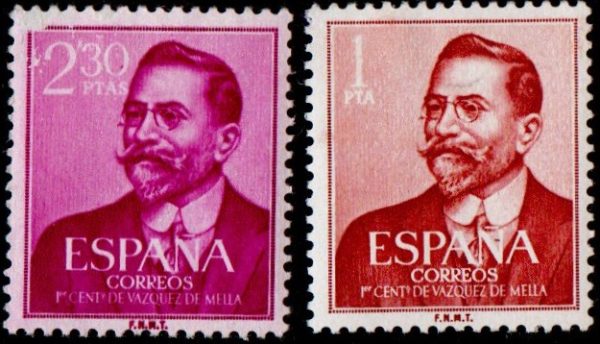 Spain. 1961. The 100th Anniversary of the Birth of Vazquez Mella, 1861-1928