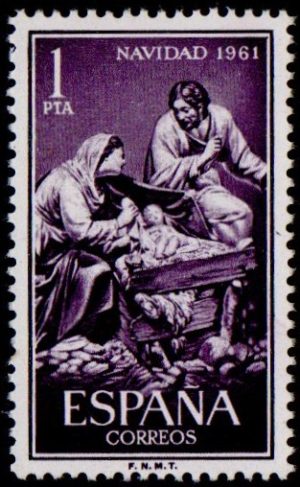 Spain. 1961. Christmas. "The Nativity" Gines.