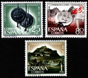 Spain. 1963. The 150th Anniversary of the Beginning of Reconstruction of San Sebastian.