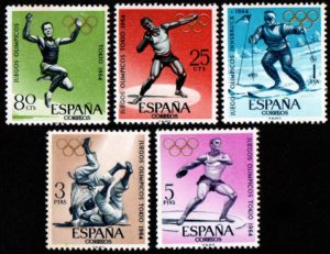 Spain. 1964. Winter & Summer Olympic Games - Innsbruck 1964, Austria & Tokyo, Japan