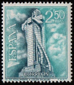 Spain. 1967. Sightseeing - International Year of Tourism. Columbus Monument (Huelva)