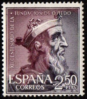 Spain. 1961. Monasteries and Abbeys. The 1200th Anniversary of Oviedo. Alfonso III. 2.50 pts. SG* 1458. MNH