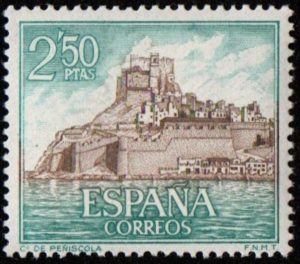 Spain. 1967. Spanish castles (2nd series). Peniscola castle (Castellon)