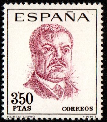 Spain. 1967. Anniversaries. Portraits. Ruben Dario (poet, birth centenery)