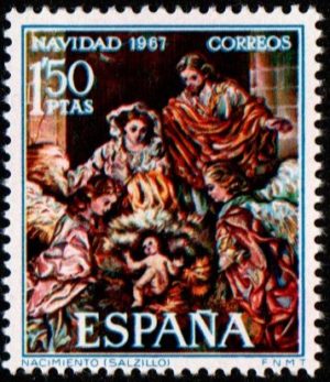 Spain. 1967. Christmas. "The Nativity" by Salzillo