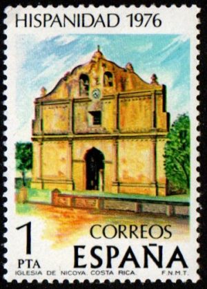 Spain. 1976. Spanish-American History - Costa Rica. Nicoya Church