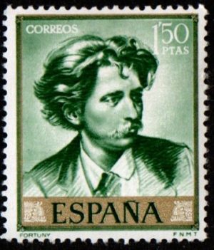 Spain. 1968. Paintings by Mariano Fortuny y Carbo - Stamp Day. The Self-Portrait